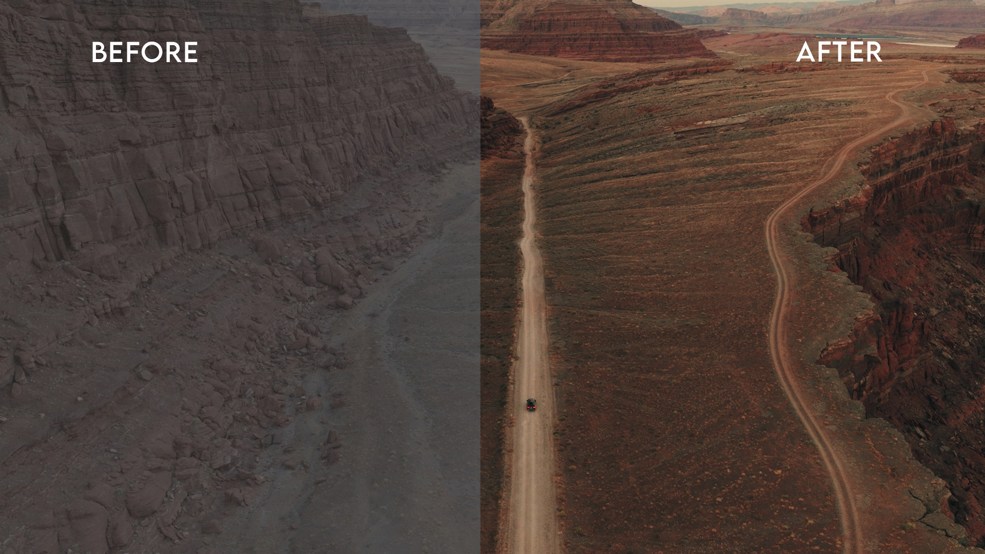 Cinematic LUT demo - cool grade